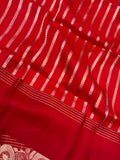 Red Pure Banarasi Handloom Silk Saree - Aura Benaras