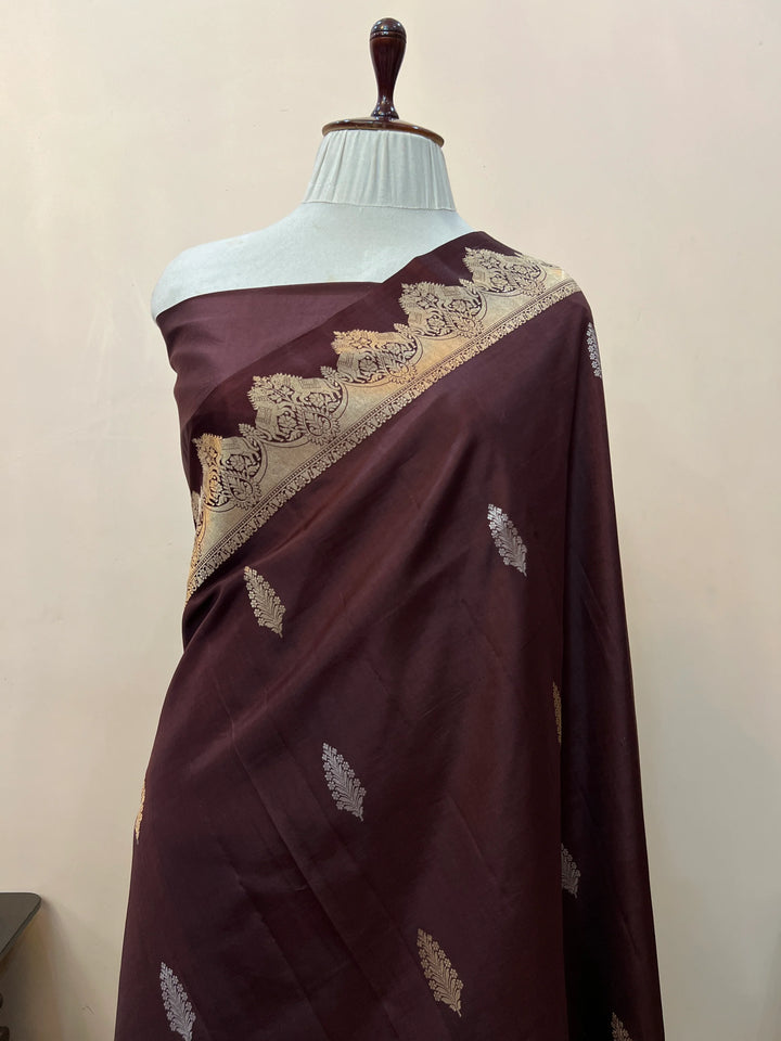 Bown Pure Katan Silk Banarasi Handloom Saree