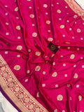 Rani Pink Banarasi Handloom Katan Silk Saree