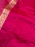 Rani Pink Banarasi Handloom Katan Silk Saree