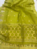 Neyon Greenr Pure Banarasi Handloom Silk Saree - Aura Benaras