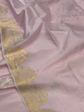 Pale Pink Pure Banarasi Handloom Katan Silk Saree - Aura Benaras