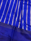 Royal Blue Pure Banarasi Handloom Silk Saree - Aura Benaras