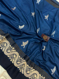 Teal Pure Banarasi Handloom Silk Saree - Aura Benaras