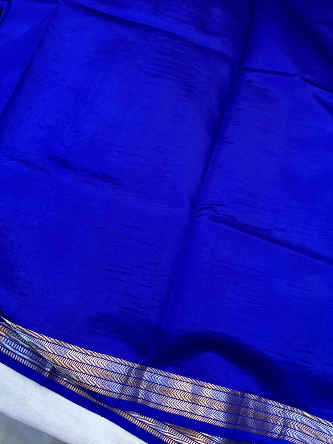Royal Blue Silk Banarasi Saree with Kadhwa Sona Rupa Butas