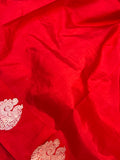 Red Banarasi Handloom Katan Silk Saree