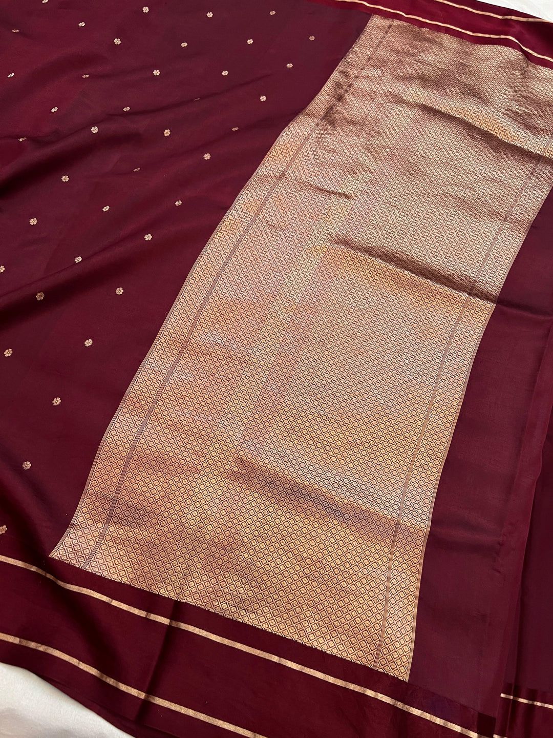 Brown Pure Banarasi Handloom Silk Saree