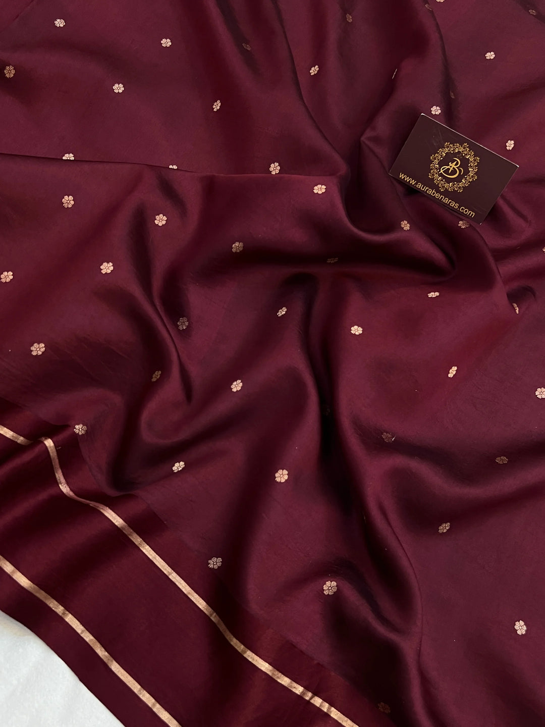 Brown Pure Banarasi Handloom Silk Saree