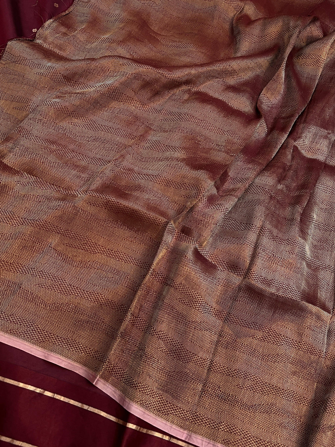 Brown Pure Banarasi Handloom Silk Saree
