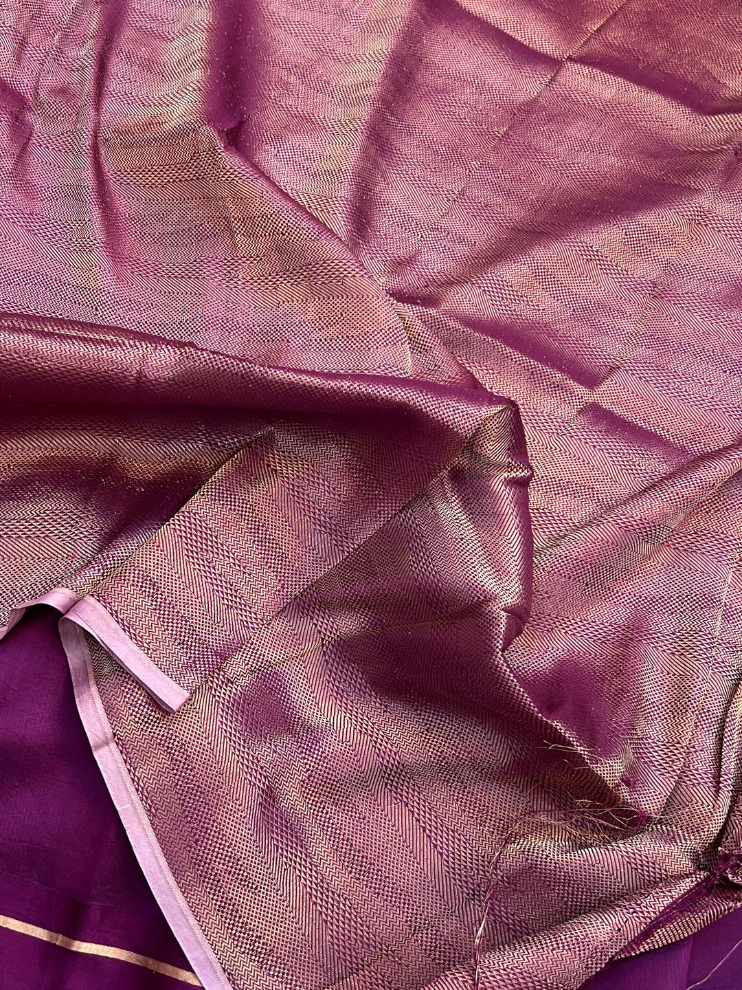 Wine Pure Banarasi Handloom Silk Saree