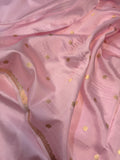 Baby Pink Pure Banarasi Handloom Silk Saree - Aura Benaras