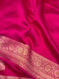 Rani Pink Pure Banarasi Handloom Silk Saree - Aura Benaras