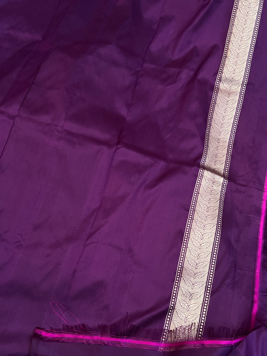 Purple Pure Katan Silk Handloom Banarasi Saree