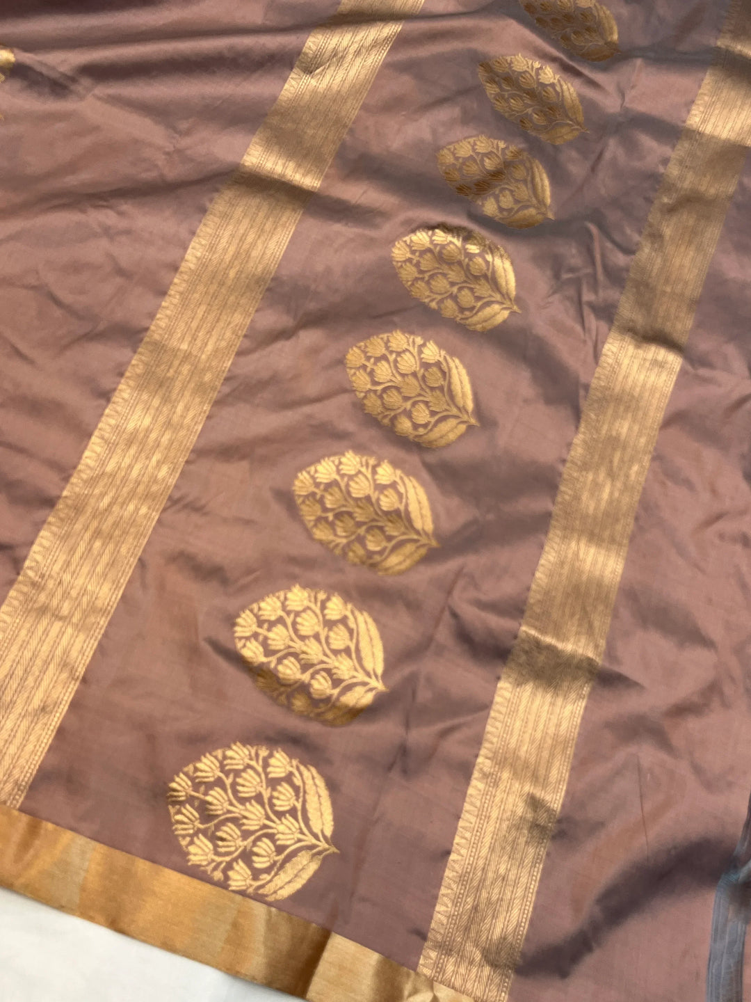 Old Rose Pure Katan Silk Handloom Banarasi Saree