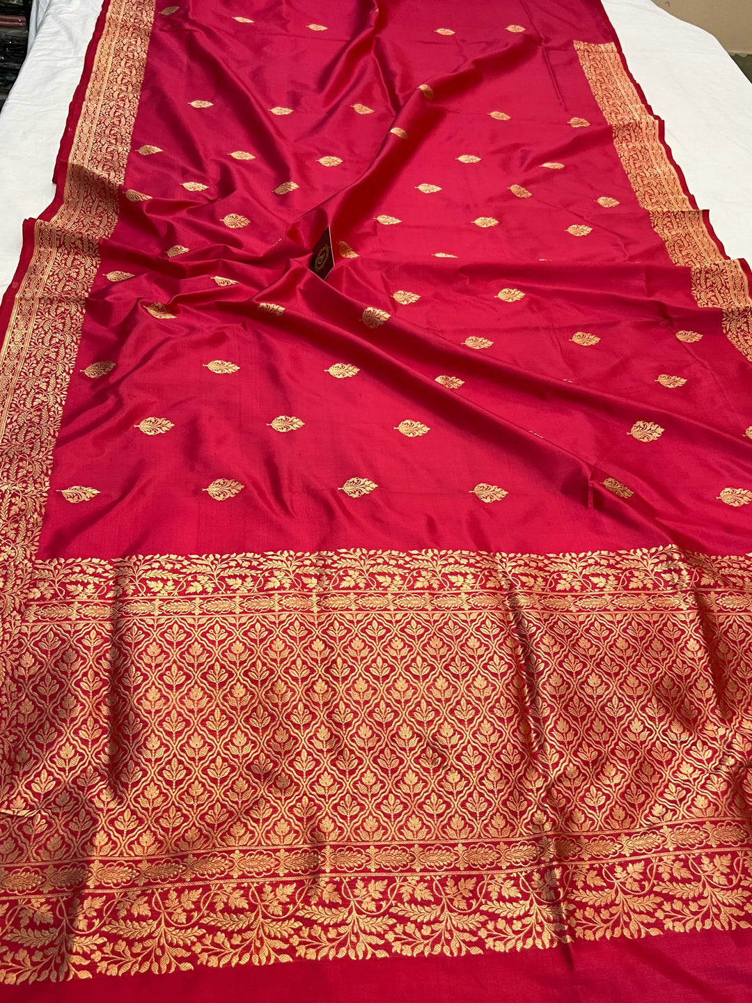 Pink Pure Katan Silk Handloom Banarasi Saree