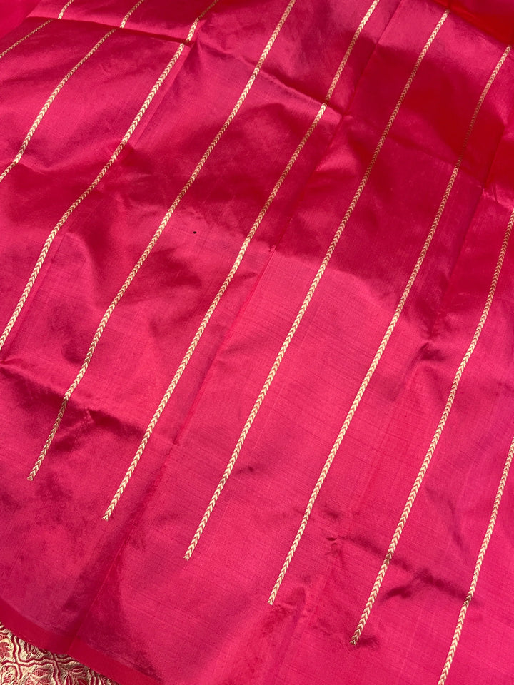 Pink Pure Katan Silk Handloom Banarasi Saree