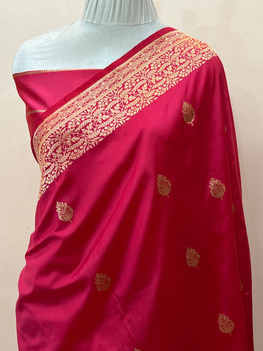 Pink Pure Katan Silk Handloom Banarasi Saree