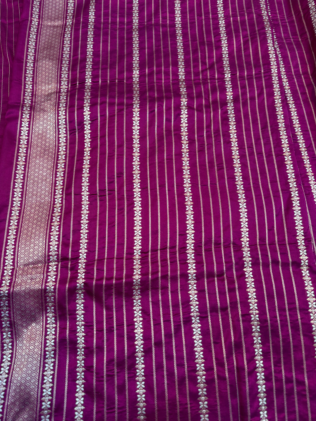 Purple Pure Katan Silk Banarasi Handloom Saree
