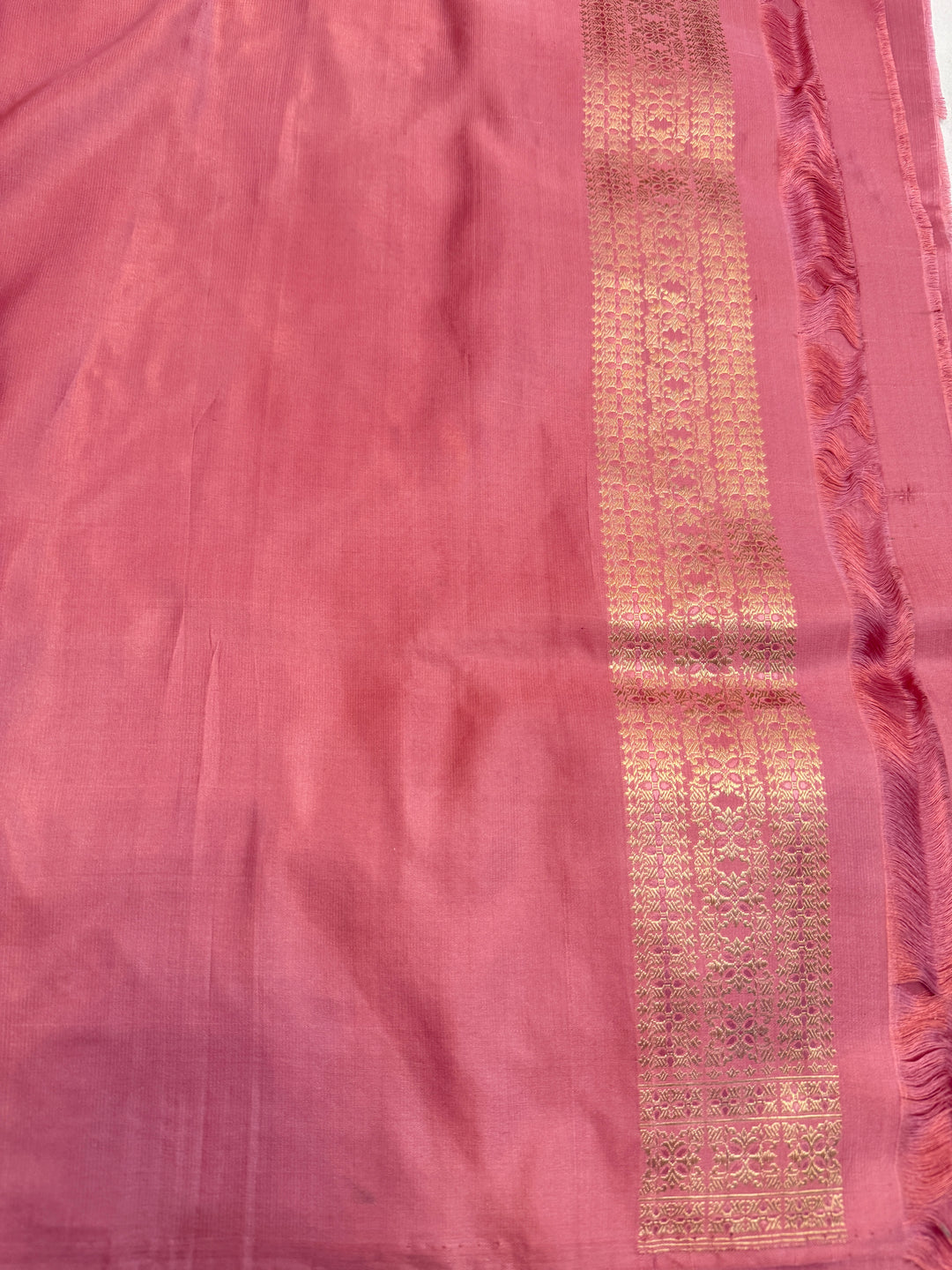Pastel Pink Pure Banarasi Handloom Katan Satin Silk Saree