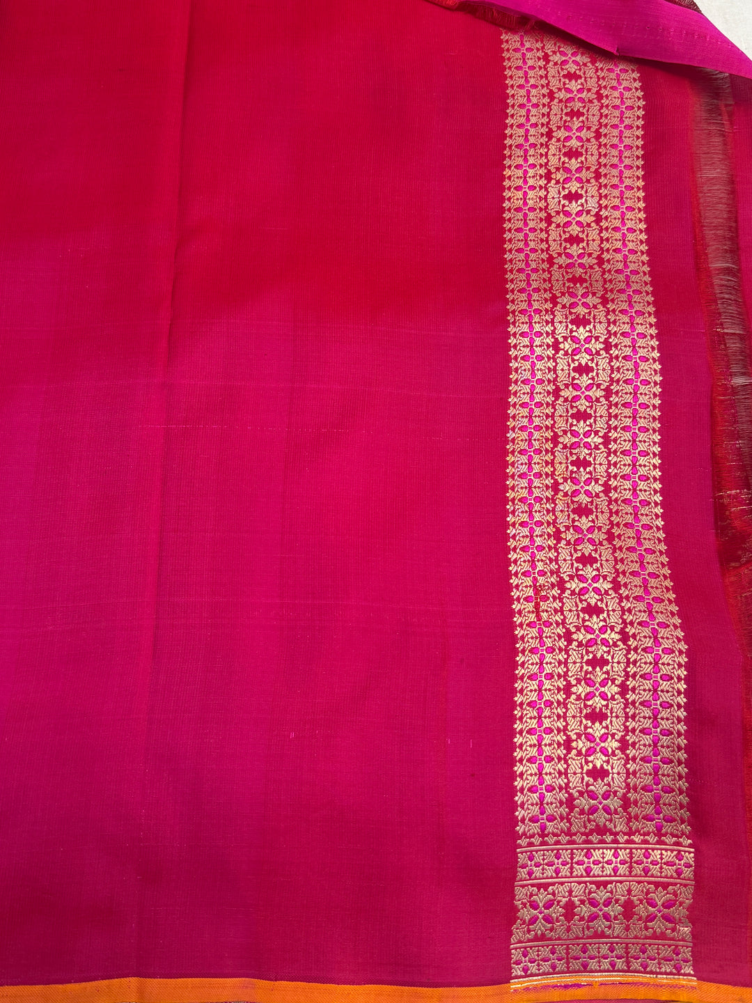 Rani Pink Pure Banarasi Handloom Katan Satin Silk Saree