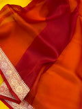 Yellow Banarasi Handloom Kora Silk Saree - Aura Benaras