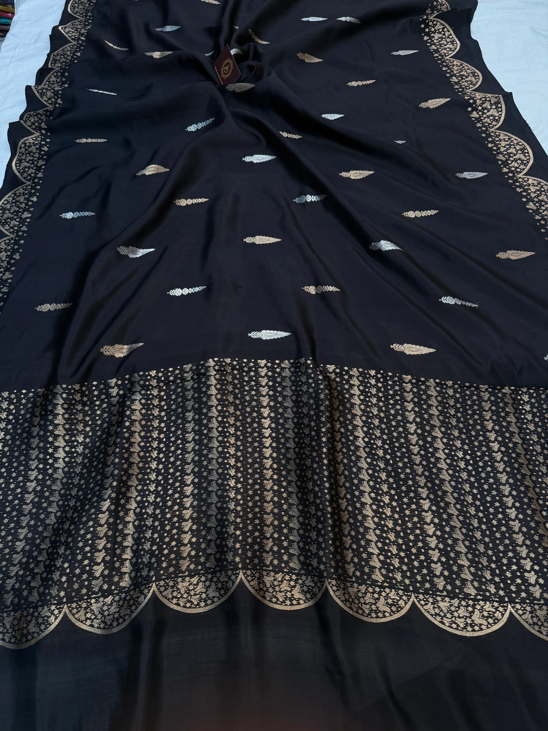 Black Pure Silk Handloom Banarasi Saree