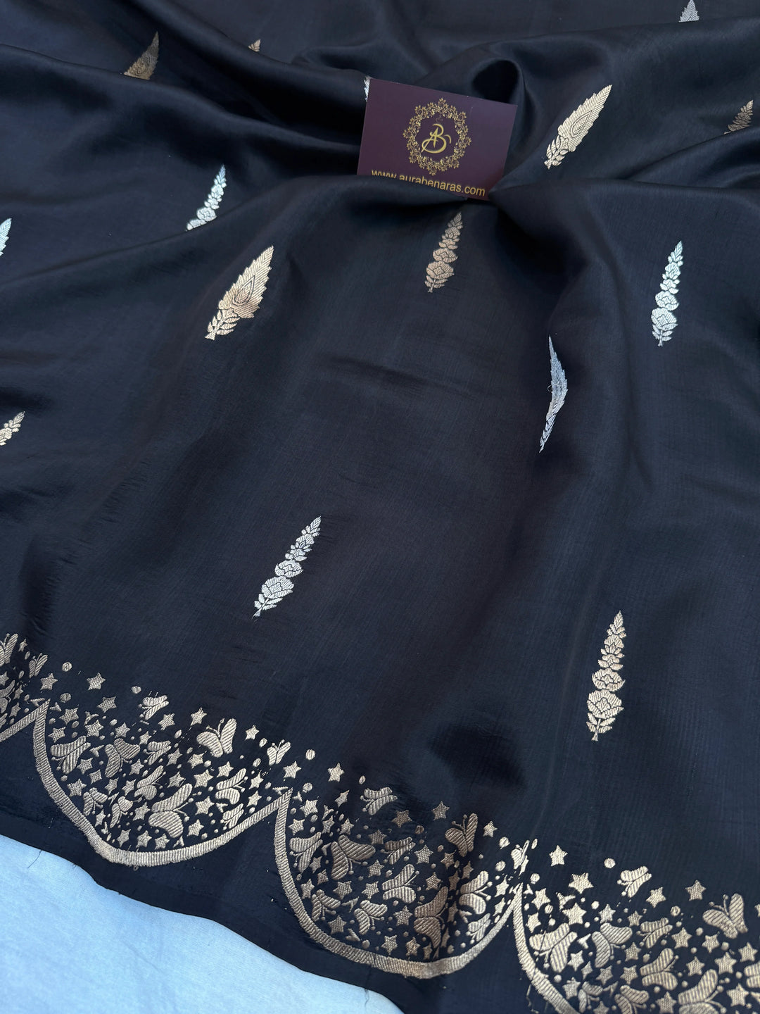 Black Pure Silk Handloom Banarasi Saree