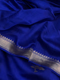 Royal Blue Pure Banarasi Handloom Silk Saree - Aura Benaras