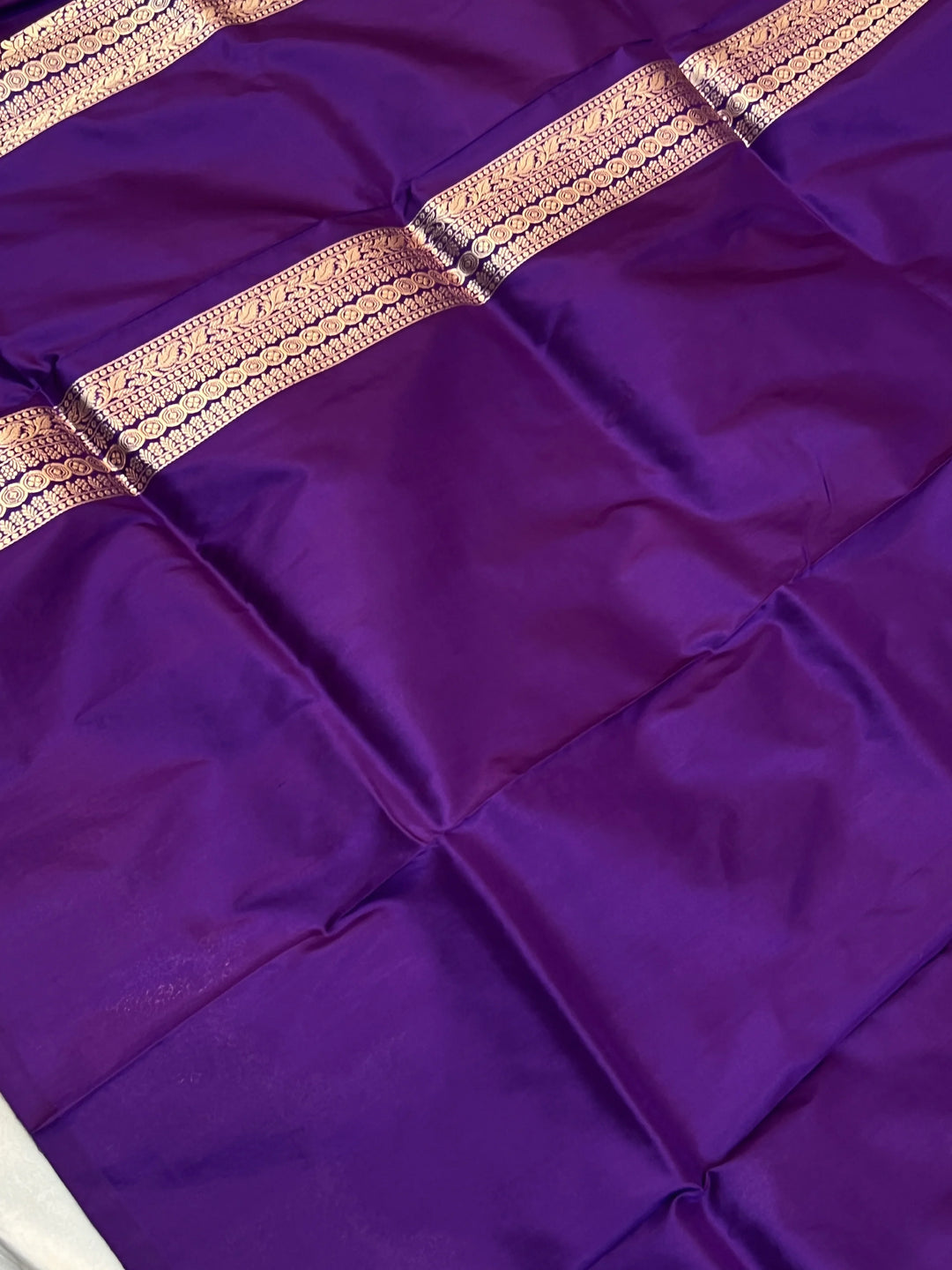 Purple Pure Katan Silk Handloom Banarasi Saree