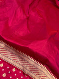 Rani Pink Pure Banarasi Handloom Katan Silk Saree - Aura Benaras