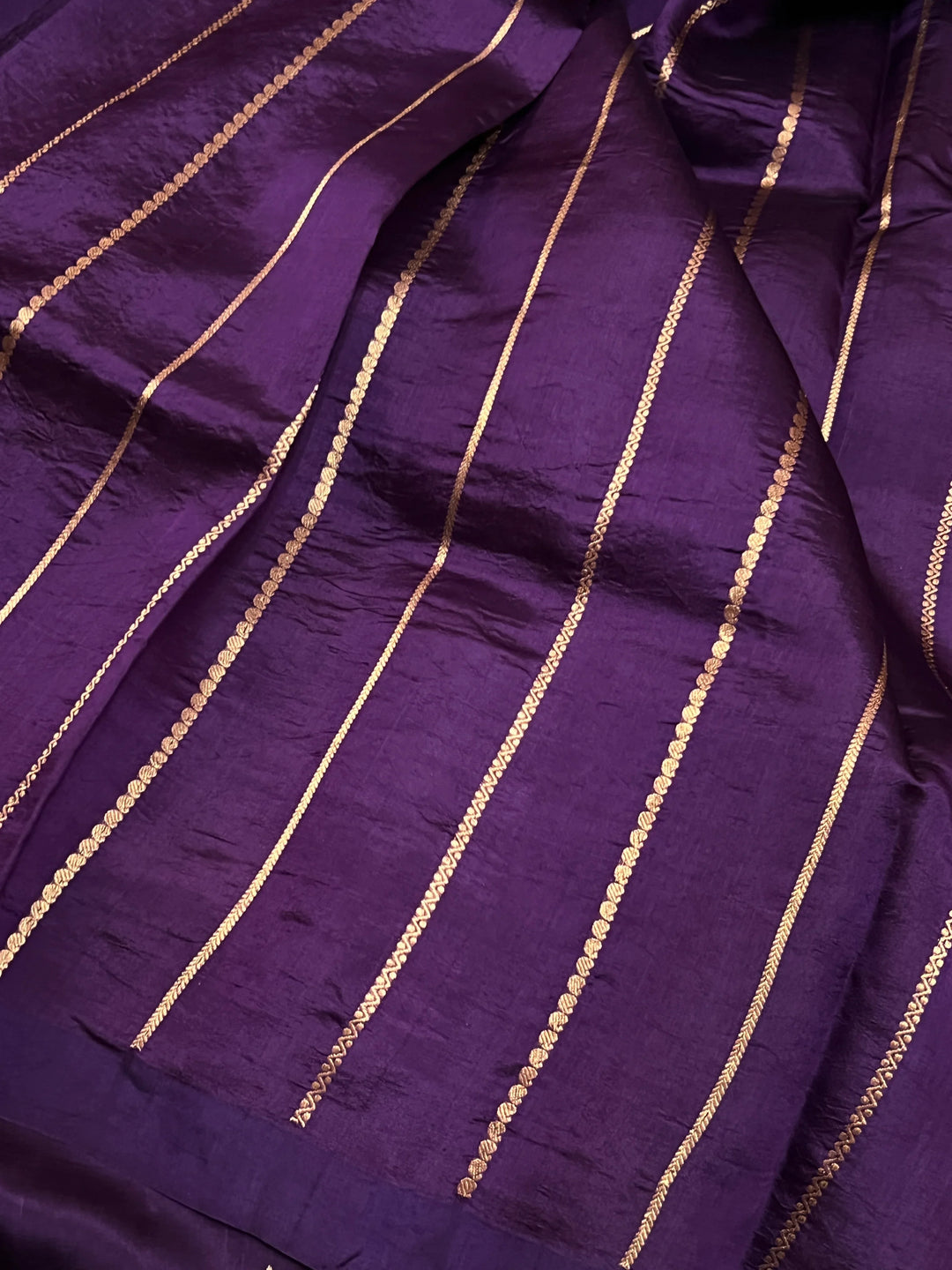 Purple Pure Silk Handloom Banarasi Saree