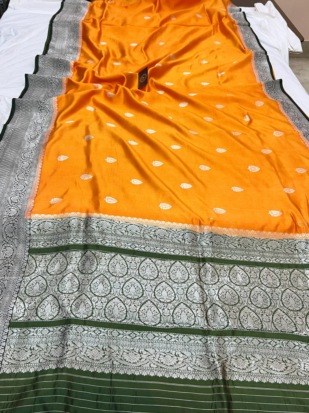 Yellow Pure Silk Handloom Banarasi Saree
