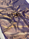 Purple Banarasi Handloom Tissue Silk Saree - Aura Benaras