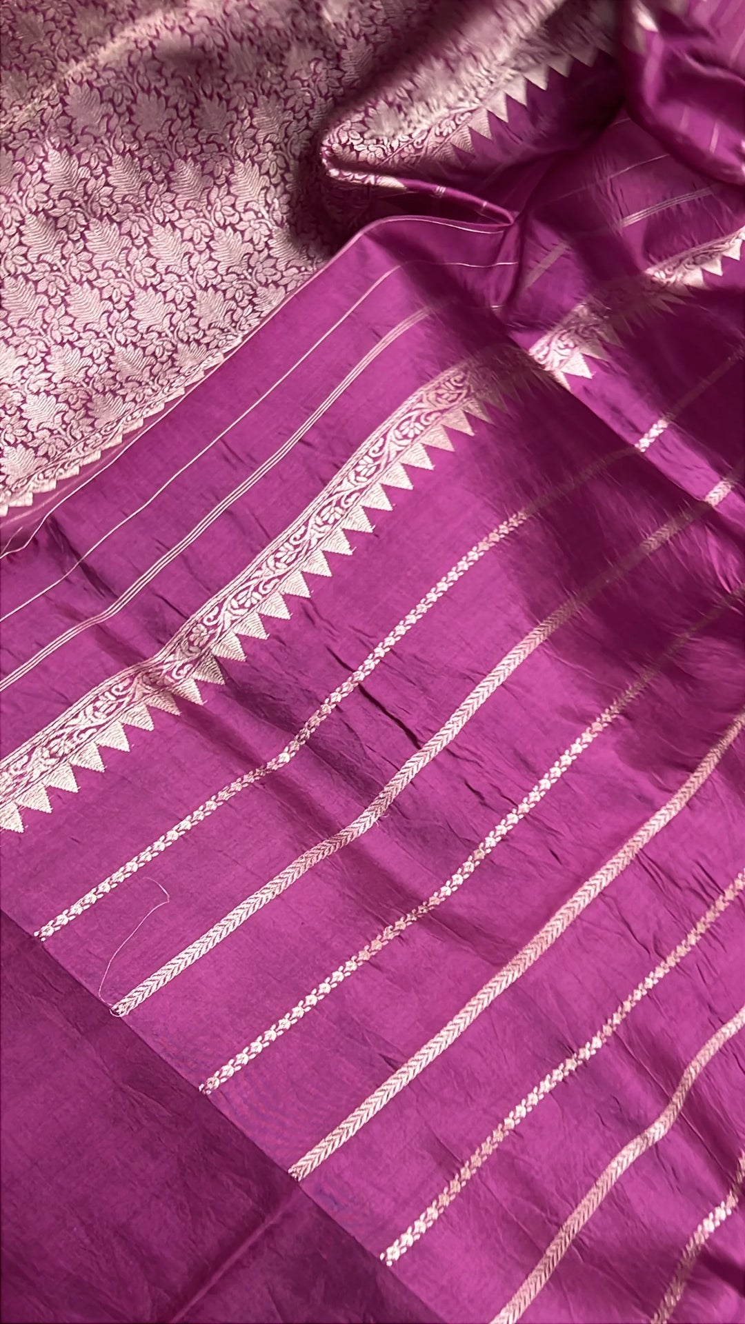Grey Pure Silk Handloom Banarasi Saree