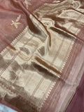 Rose Pink Pure Banarasi Handloom Silk Saree - Aura Benaras