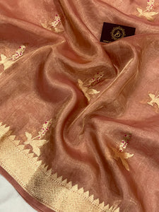 Rose Pink Pure Banarasi Handloom Silk Saree - Aura Benaras