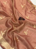 Rose Pink Pure Banarasi Handloom Silk Saree - Aura Benaras