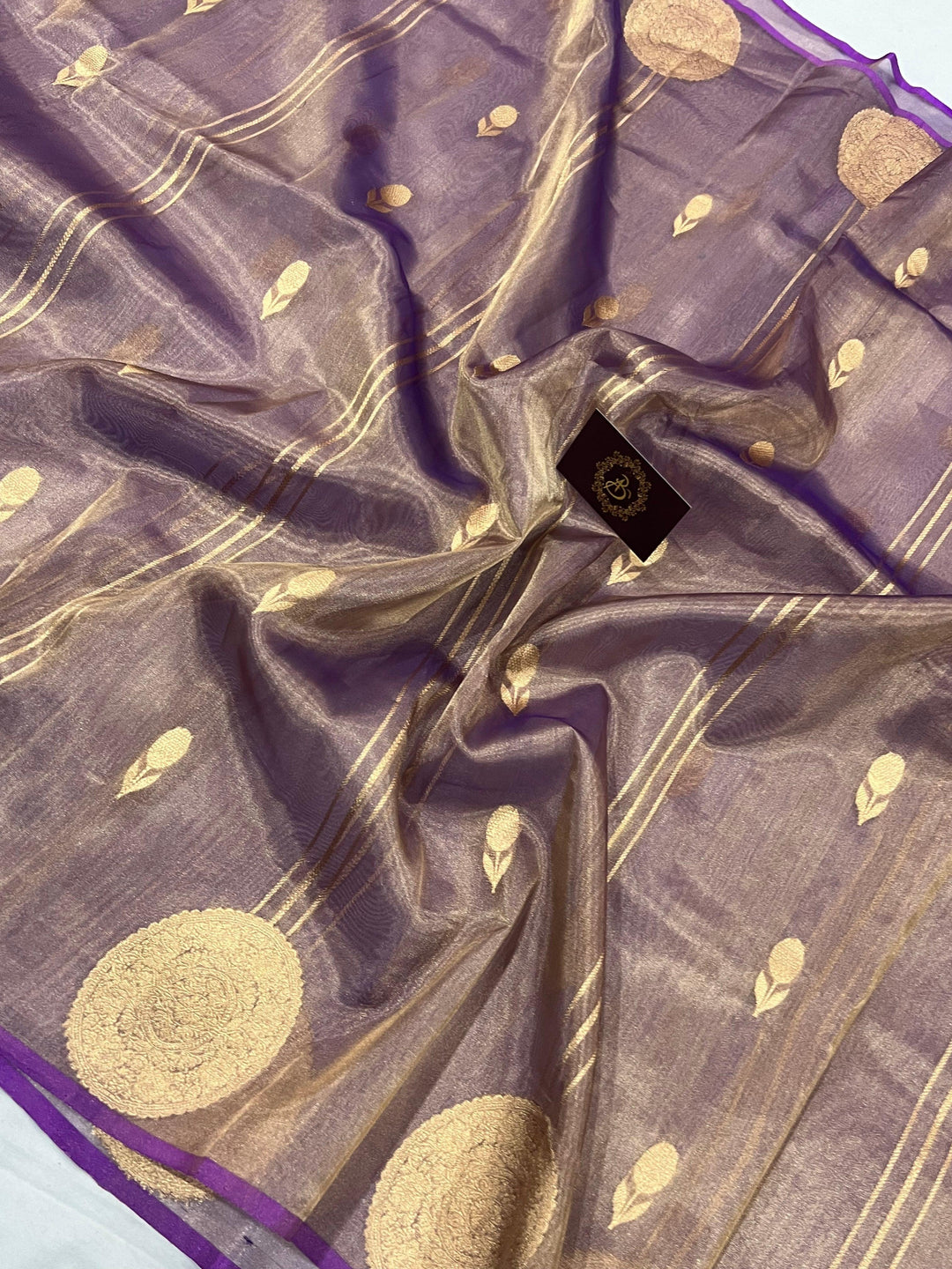 Magenta Banarasi Handloom Organza Tissue Silk Saree - Aura Benaras