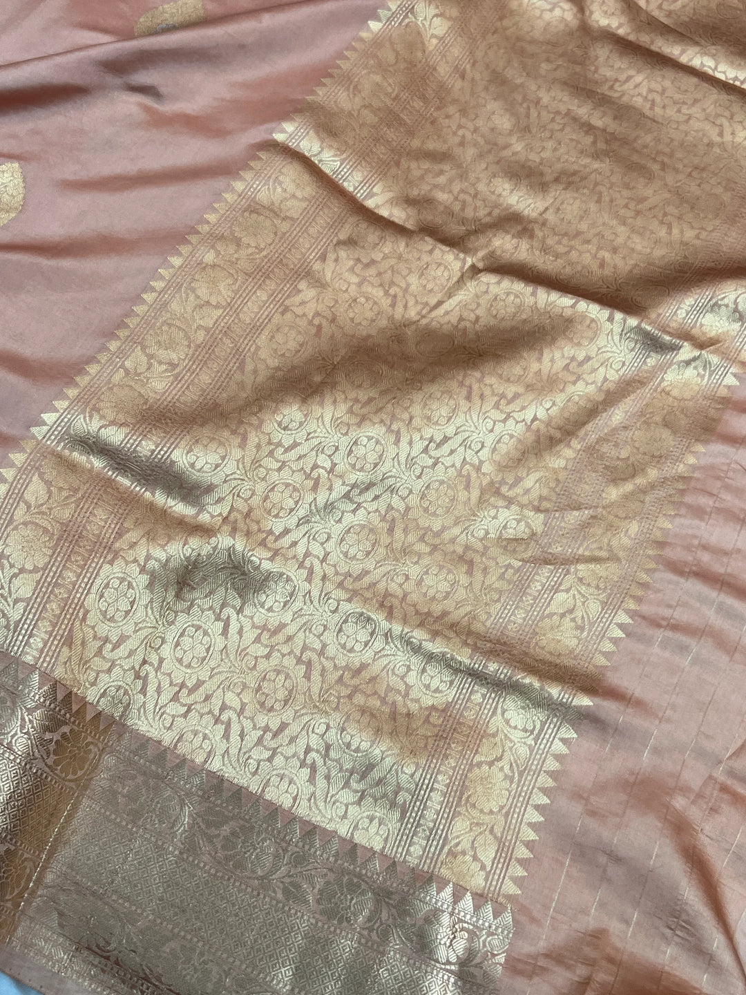 Rose Pink Pure Silk Handloom Banarasi Saree