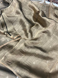 Grey Banarasi Handloom Organza Tissue Silk Saree - Aura Benaras