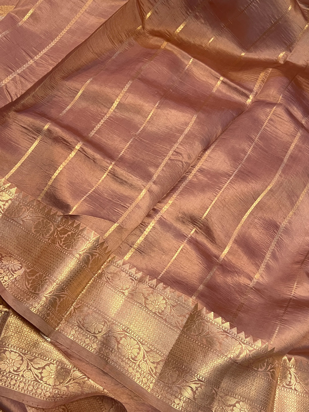Rose Pink Pure Silk Handloom Banarasi Saree