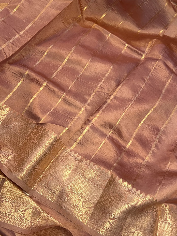 Rose Pink Pure Silk Handloom Banarasi Saree