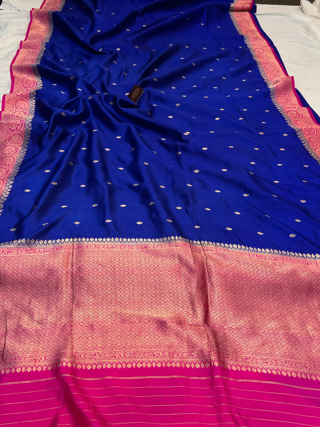 Royal Blue Pure Banarasi Handloom Silk Saree