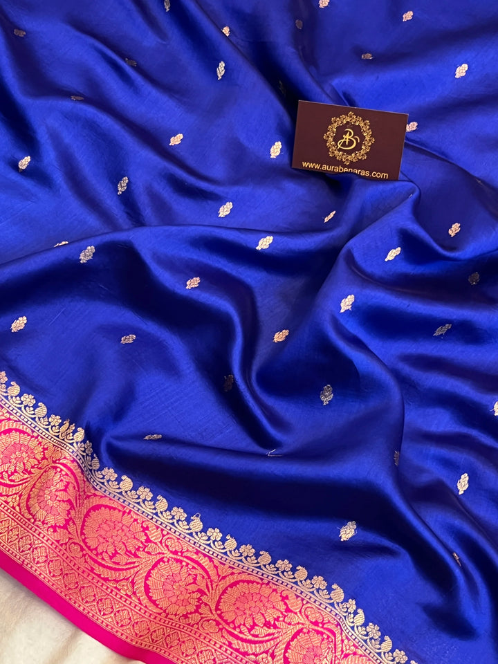 Royal Blue Pure Banarasi Handloom Silk Saree