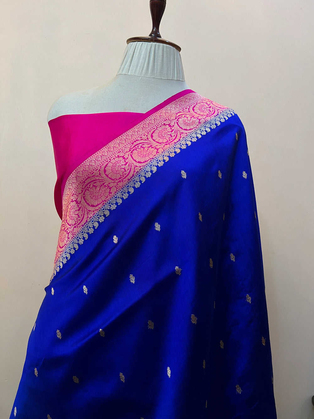 Royal Blue Pure Banarasi Handloom Silk Saree