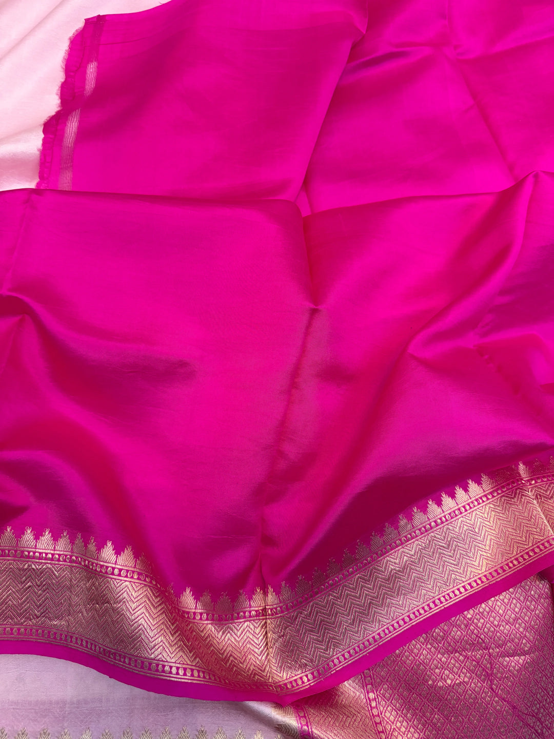 Baby Pink Pure Banarasi Handloom Silk Saree