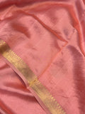 Old Rose Pure Banarasi Handloom Silk Saree - Aura Benaras