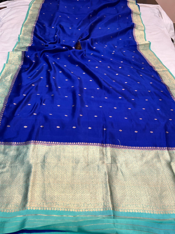 Royal Blue Pure Banarasi Handloom Silk Saree