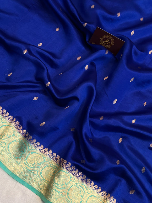 Royal Blue Pure Banarasi Handloom Silk Saree