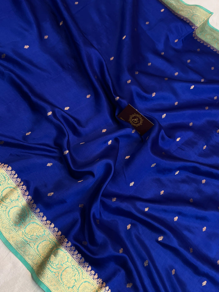 Royal Blue Pure Banarasi Handloom Silk Saree